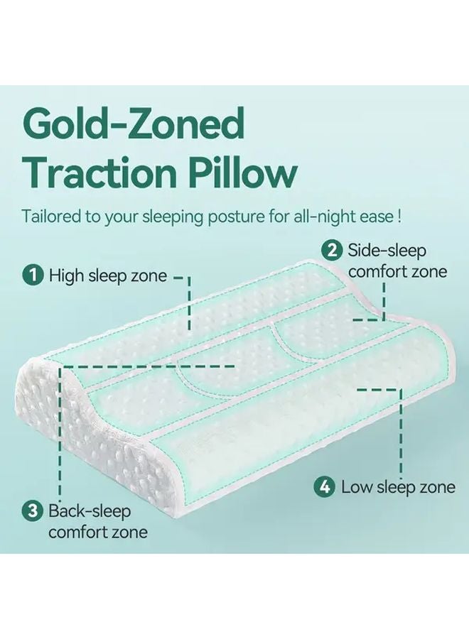 Ergonomic C Shaped Neck Pillow 19 7x11 81 Inch For Back Sleepers And Shoulder Support - Image 3